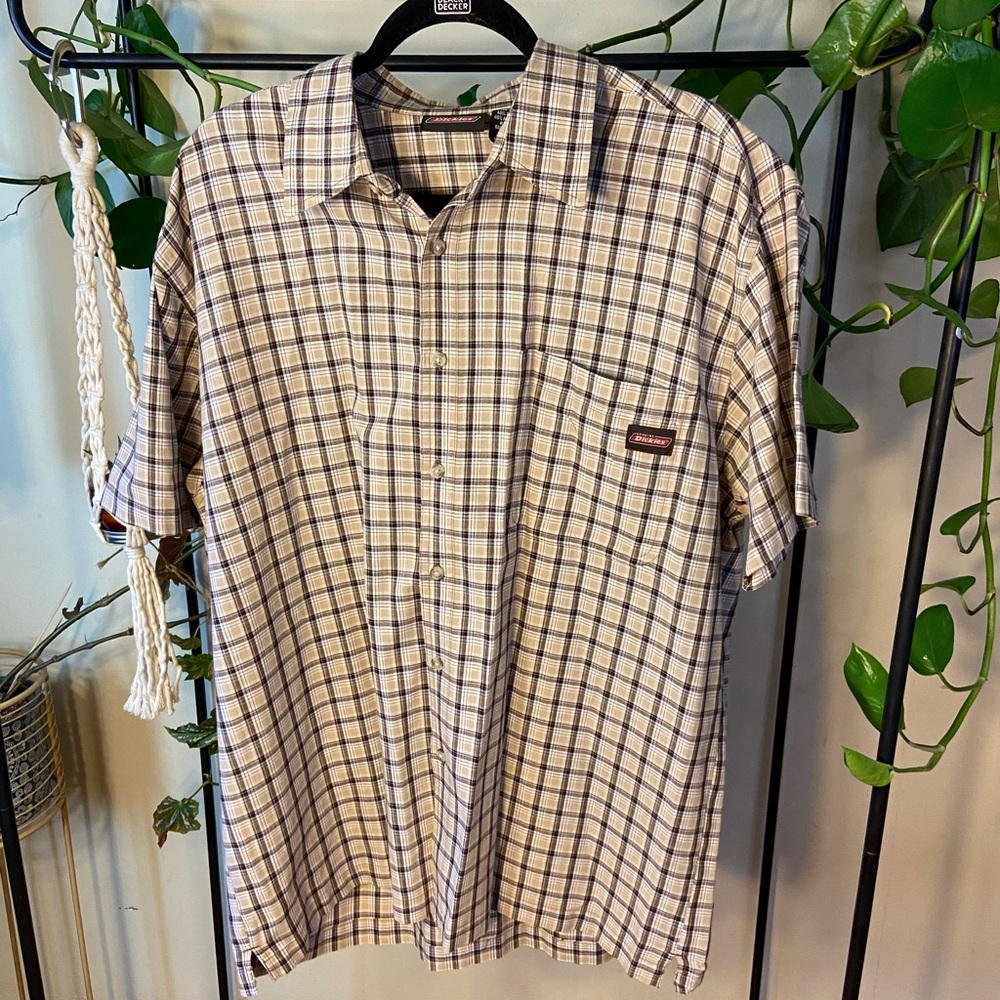 Dickies Men's Plaid Collared shirt